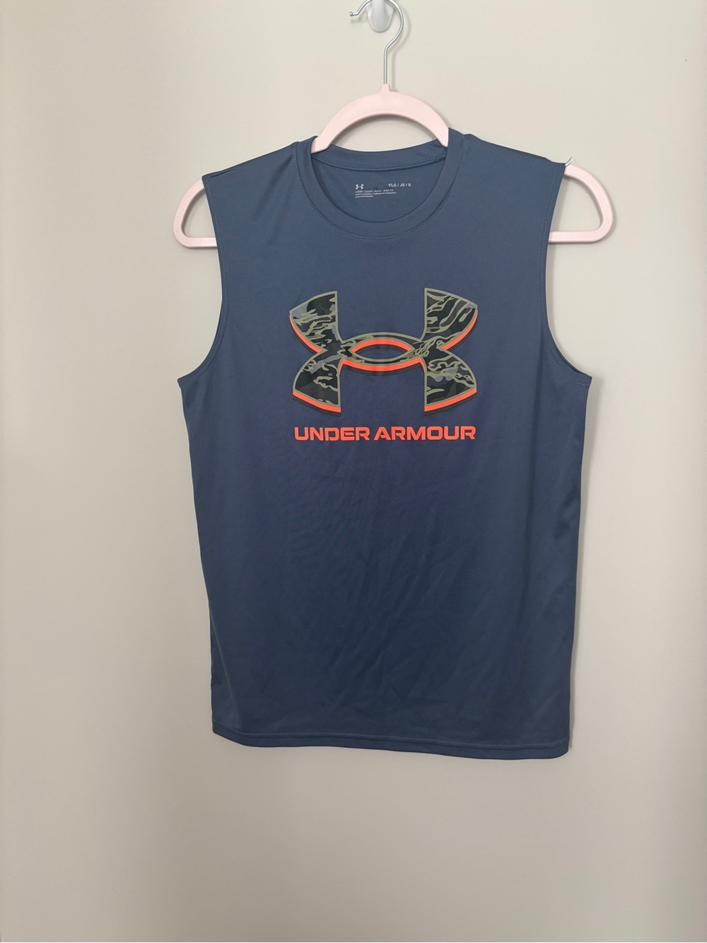 Under Armour Youth Navy Sleeveless Performance Shirt Size YLG